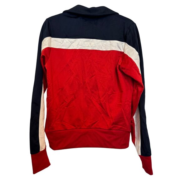 Vintage Y2K Abercrombie Fitch Mens Small Red Colorblock Track Jacket 1892 AF Log - Picture 3 of 5